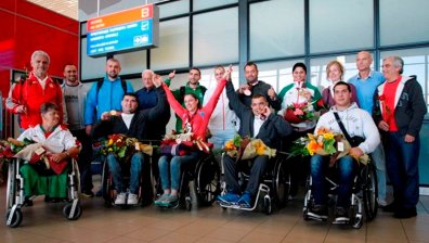 Цветя за световните шампиони по лека атлетика за параолимпийци