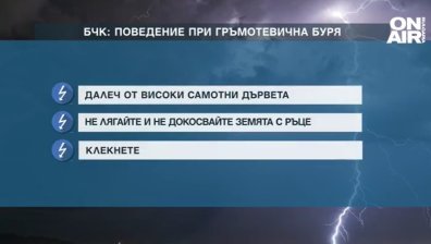 Не говорете по телефона и не дръжте метални предмети - какви правила да спазваме при гръмотевици?
