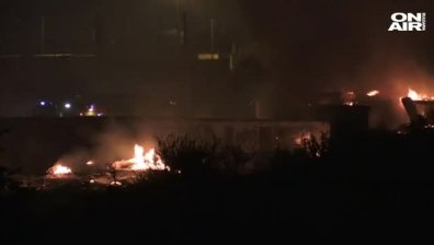 Пожар в бежанския лагер край Дюнкерк