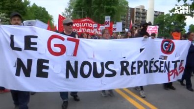 Масови протести в Квебек преди срещата на лидерите от Г7