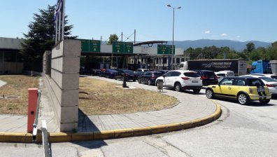 Колона от автомобили на българо-гръцката граница