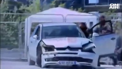 Екшън в Албания: Мъж нахлу с колата си в Тирана насред изборите (+ВИДЕО)