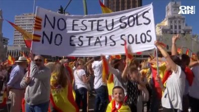 Протест и контрапротест в Каталуния &ndash; напрежението не стихва
