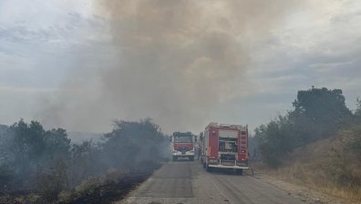 Трети ден продължава битката с пожара в Харманлийско