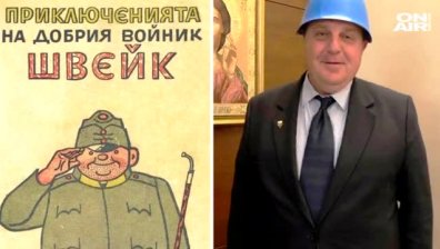 Карикатурна екплозия след синята каска на Каракачанов!
