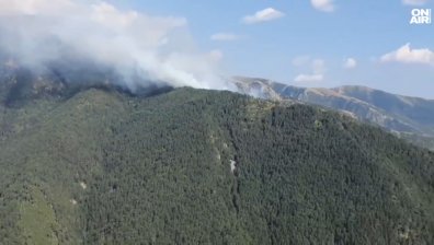 Пожар в Гърция е само на 600 метра от границата с България