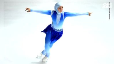 Първата в света арабска фигуристка се състезава с хиджаб