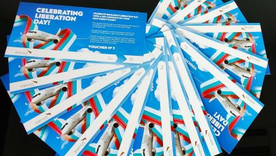 "България Еър" празнува 3 март с подаръци към пътниците на борда - ваучер за 50% отстъпка за следващ полет