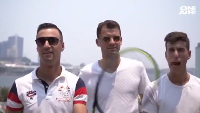 Тенис националите ни скочиха в басейн в Сидни за ЧНГ (+ВИДЕО) 