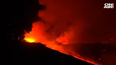 Регистрираха ново изригване на вулкана Етна на остров Сицилия