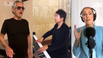 Наслада за зрителите - Селин Дион, Бочели, Гага и Джон Леджънд пеят "Молитвата"