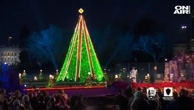 Тръмп включи светлините на коледната елха във Вашингтон
