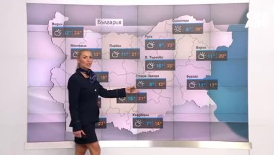 Работната седмица завършва с високи температури и значителна облачност