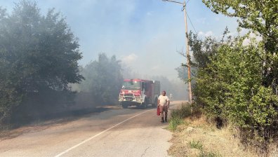 Голям пожар избухна в благоевградското село Дъбрава
