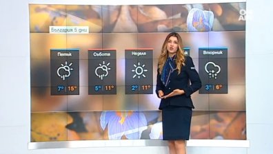Денят ще бъде облачен и дъждовен, температурите - до 18&deg;C