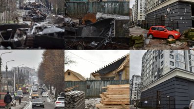 Година след клането в Буча градът възкръсва
