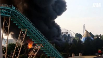 Пожар унищожи огромна част от най-големия увеселителен парк в Германия