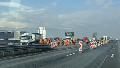 Огромна тапа на "Тракия", чакане с часове и нерви за шофьорите