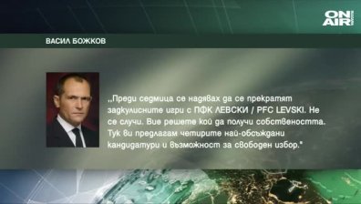 Божков пита във Facebook: Кой да бъде собственик на "Левски"?