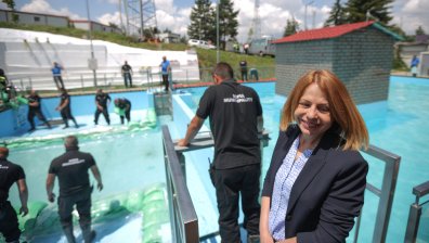 Фандъкова присъства на учение в случай на наводнение