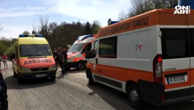 Автобус с деца катастрофира край Велико Търново, 9 са пострадали