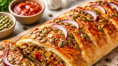 Рецепта за лучник с праз и печени чушки