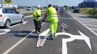 Шумяща маркировка на критични участъци, АПИ показа как върви ремонтът на "Тракия" (+СНИМКИ)