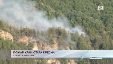 Голям пожар избухна край Стара Кресна