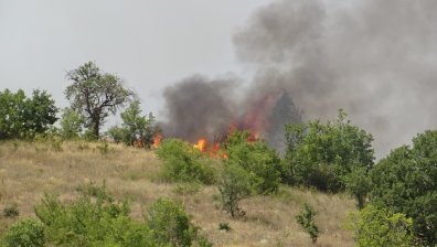 Пожарът край Бучино е потушен, дежурни екипи остават на място заради тлеещи огнища