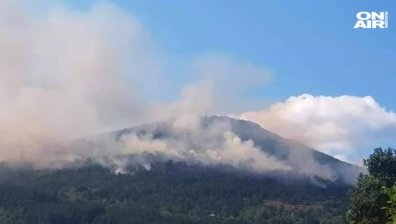 Голям пожар пламна край софийското село Реброво