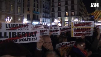 Протестно шествие в подкрепа на арестуваните каталунски лидери