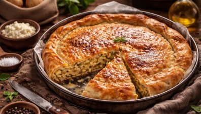 Рецепта за родопски пататник с ръчно точени кори