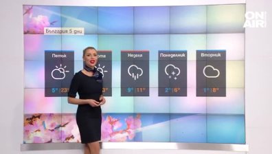 Слънчев петък с температури до 25 градуса