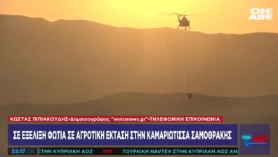 Пожар гори на гръцкия остров Тасос, димът стига чак до Атина