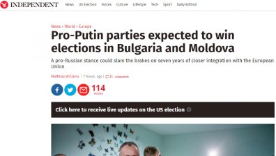 The Independent: Пропутинови партии могат да спечелят изборите в България и Молдова