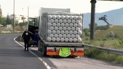 Теч на природен газ край Благоевград заради аварирал камион