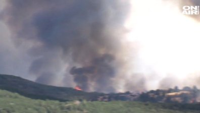 Пожар пламна и край сопотското село Анево