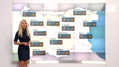 Разкъсана облачност, слаб вятър и температури до 31 градуса