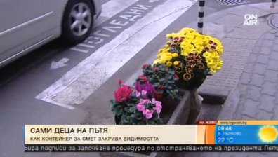 Премахнаха контейнер за смет, закриващ видимостта пред столично училище