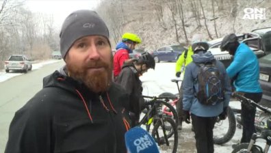 С колело през заснежените пътеки на Витоша