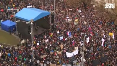 65 хиляди души на антиправителствен протест в Словакия