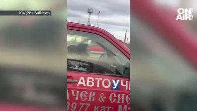 Автоинструктор от Враца качи 10-годишното си внуче зад волана (+ВИДЕО)