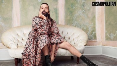 Мъж с рокля на корицата на Cosmopolitan предизвика фурор