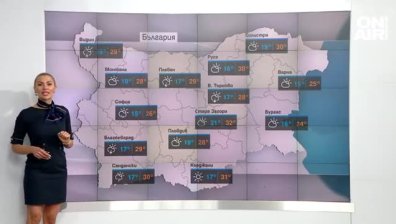 Динамично време и днес, ще вали и гърми в части от страната