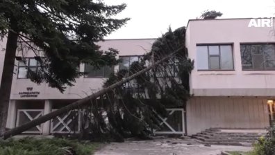 Вятърът във Враца достигна 160 км/ч, евакуираха деца