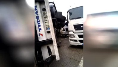 Верижна катастрофа с три ТИР-а край Монтана, няма пострадали
