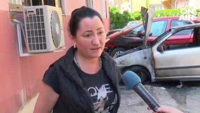 Кола изгоря пред жилищен блок в Русе &ndash; за втори път за семейството