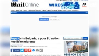 Посещението на папата в България привлече вниманието и на световните медии