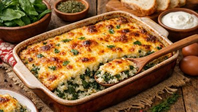 Рецепта за лапад с ориз и заливка на фурна