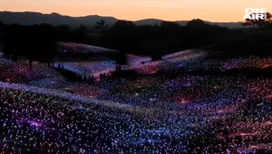 Светлинно шоу в Калифорния: 58 000 лампи осветиха район, в който се произвежда вино (видео)